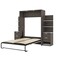 Bestar Cielo 99W Full Murphy Bed with Floating Shelves and Drawers (98W), Bark Grey & White 80891-47 - alternate 8